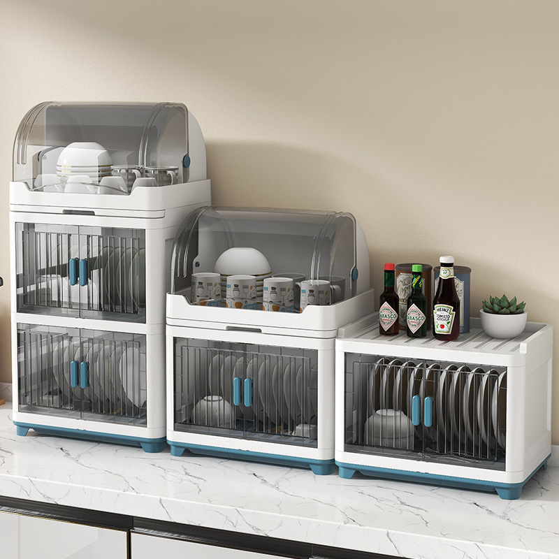 Escurridor de platos de cocina y estante de almacenamiento para palillos, escurridor de platos elevado, caja de almacenamiento de vajilla extraíble, estante de almacenamiento