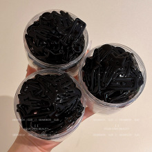 女童黑色发夹女新款侧边碎发刘海bb夹儿童前额小夹子头饰发卡
