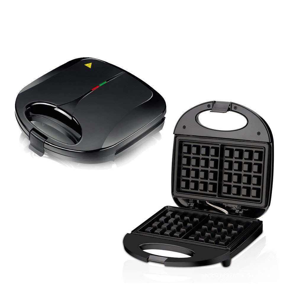 Transfronterizo 110v máquina de sándwiches máquina de waffles barbacoa de doble cara calefacción multifuncional doméstica