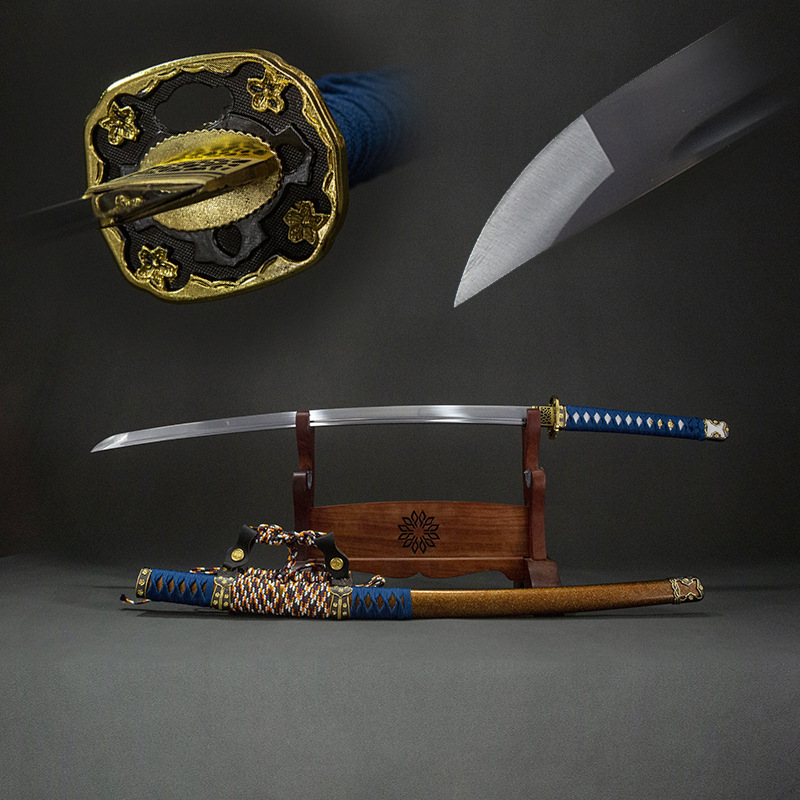 Longquan full Tang handle Japanese sword samurai Ju he knife Toyo long knife Taizao foreign trade wholesale Tachi unopened blade