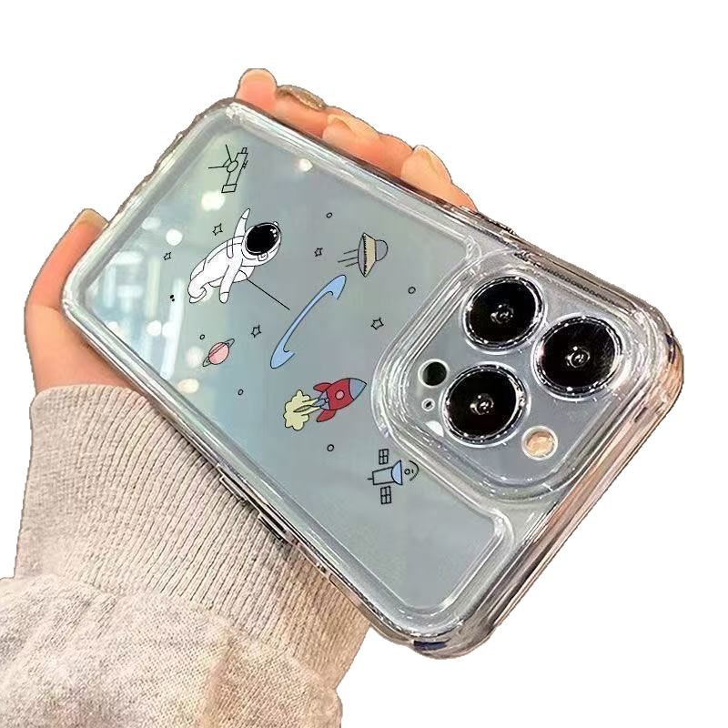 Space Shell para iphone15promax funda para teléfono móvil 11 transparente Apple 15 anti-caída 14pro Europa y América 13/12