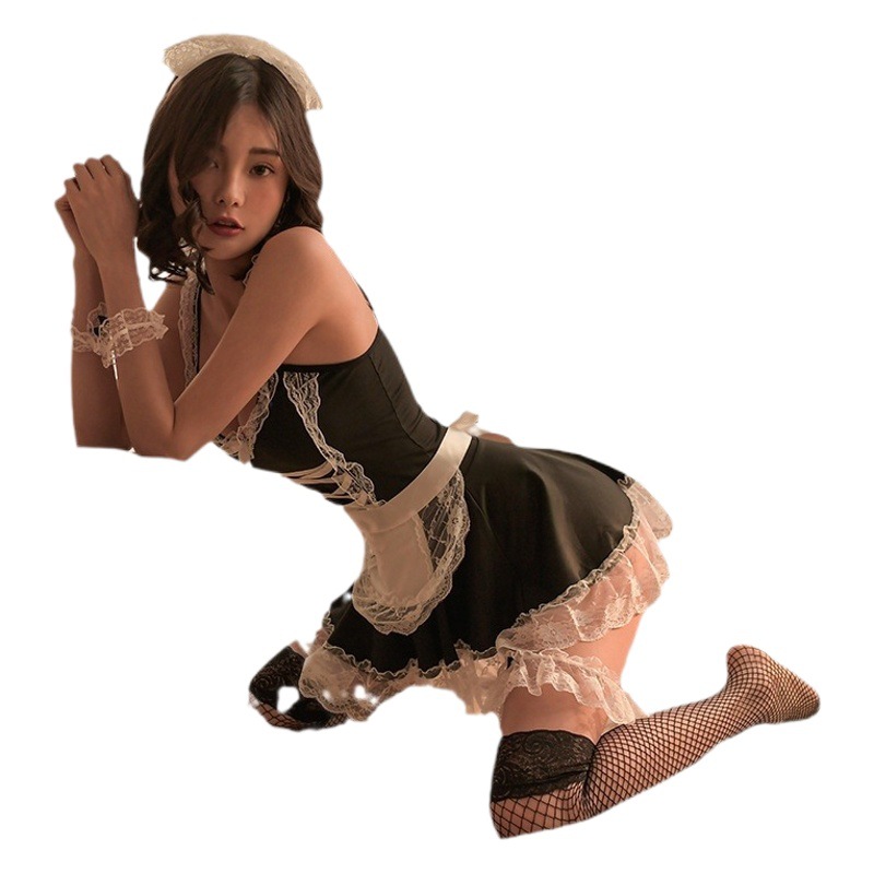 Lencería sexy Plus size Maid uniforme tentación Pura Pasión libre traje pijamas mujeres al por mayor entrega