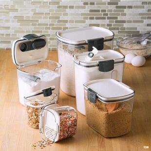 Sealed Cans, Grain Storage Boxes, Kitchen Nuts, Beans and Grains, Vacuum-Sealed Moisture-Proof Storage Cans, New Four-Piece Set