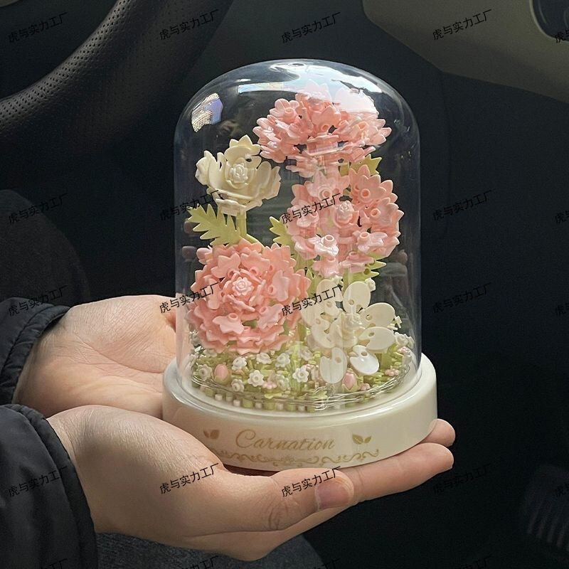 2025新款永生花积木玫瑰樱花树拼装玩具手工diy盆栽摆件女生礼物|undefined