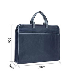 手提文件袋牛津布拉鏈文件包收納雙層防水資料袋會議男公文包批發