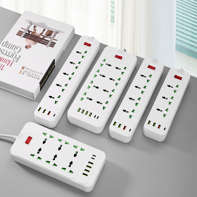 Conector de 6 - 8 - bit con sobrecarga con interruptor de lámpara de cobre caja de regalo USB enchufe de comercio exterior tabla de conector