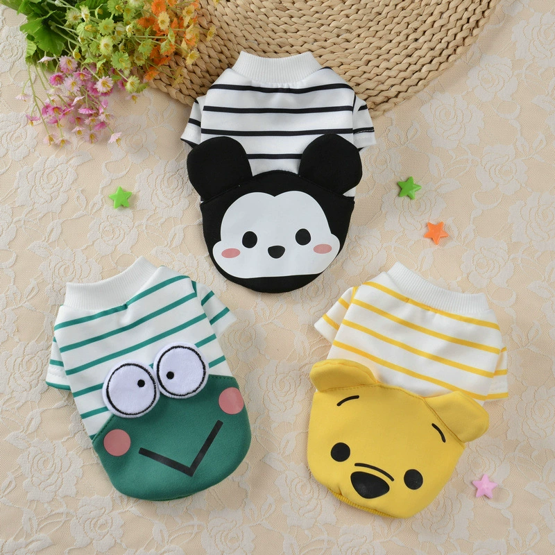 Одежда для маленьких собак на весну и осень, толстовка с мультяшным принтом для кошек, тедди, бишон, померанский шпиц, шнауцер, маленькие собаки, домашние животные, весенне-осенний стиль.