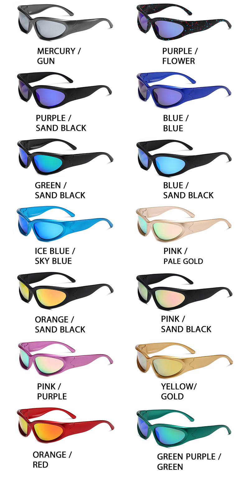 Polarized Surround Sports Retro Cycling y2k Glasses ins Men and Women Wholesale Sunglasses Sunglasses_voghion.com