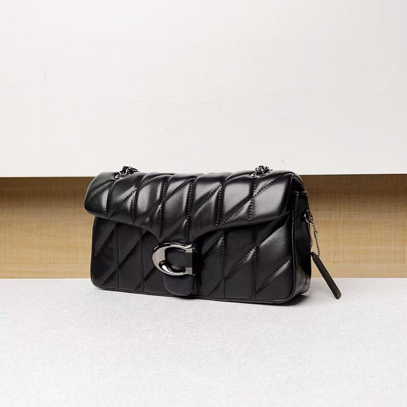 Coco C 新しい菱形キルティングタビーストライプスモールフレグランスチェーンボーエンバッグ脇の下ショルダークロスボディレディースバッグ|undefined