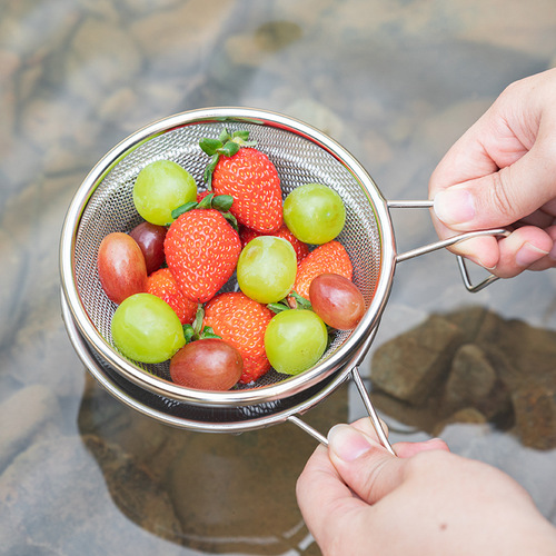 Outdoor camping folding bowl, portable tableware, stainless steel camping coffee cup, insulated instant noodle bowl, picnic snow salad bowl