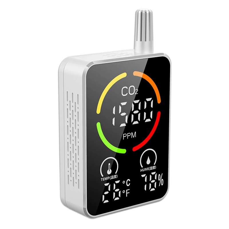 Портативный прибор для мониторинга качества воздуха, датчик температуры и влажности в помещении, детектор концентрации формальдегида углекислого газа