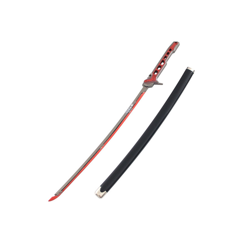 铄捷 暗区热能武士刀补牢合金带鞘游戏武器模型金属刀剑玩具摆件|undefined