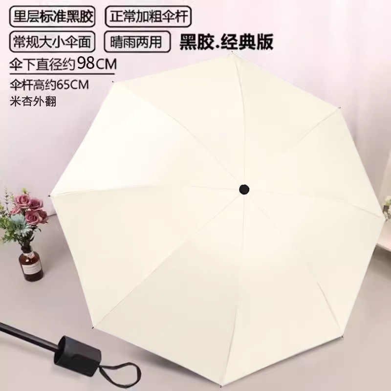Paraguas plegable de gran tamaño de doce huesos para mujer, sol y lluvia, protector solar de vinilo de negocios de doble uso, parasol de protección UV