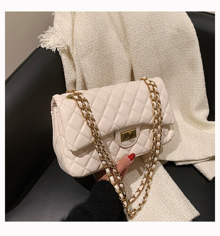Small Bag for Women 2021 New Trendy Autumn Winter Retro Rhombus Chain Bag AllMatching Ins Shoulder Messenger Bagpicture1
