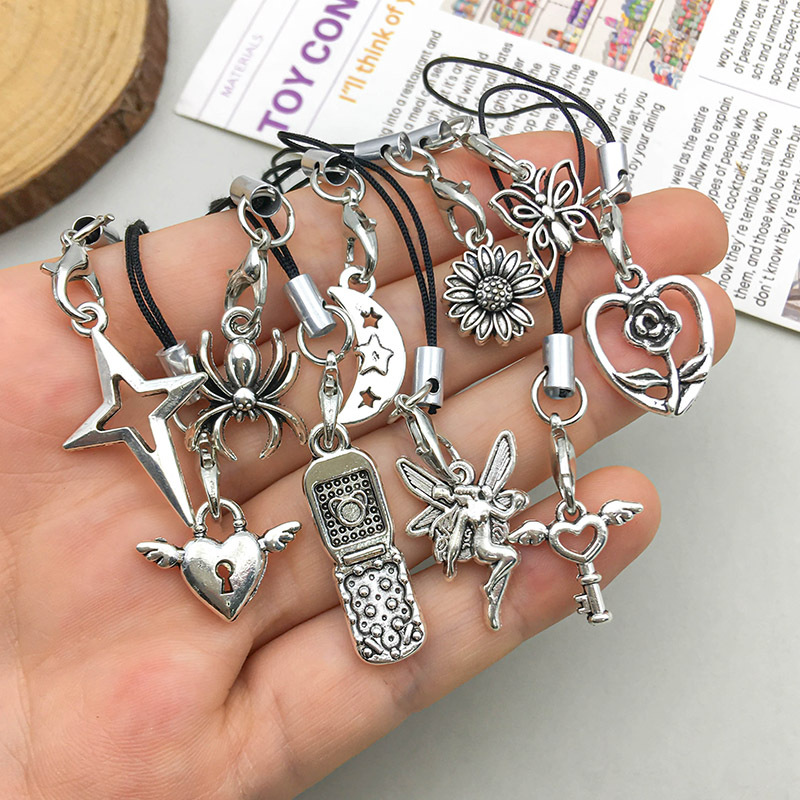 2g Weight Pendant Jewelry Making Type 15 * 21mm Jewelry Making Size DIY Jewelry Accessories Classification Mixed 11 Quantity Zinc alloy Material Moon, Flower, Butterfly Pattern Plating Design Retro Style Retro Moon Flower Butterfly Zinc Alloy Plating Jewelry Accessories 6