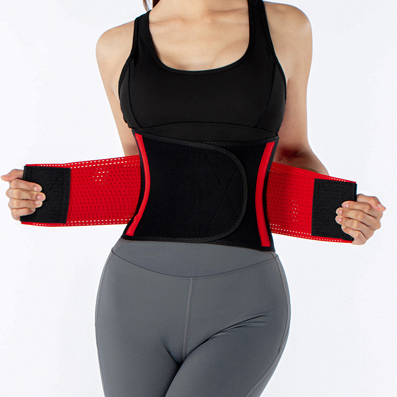 跨境欧美健身运动护腰带训练女暴汗腰带束身保暖加压腰带运动用品