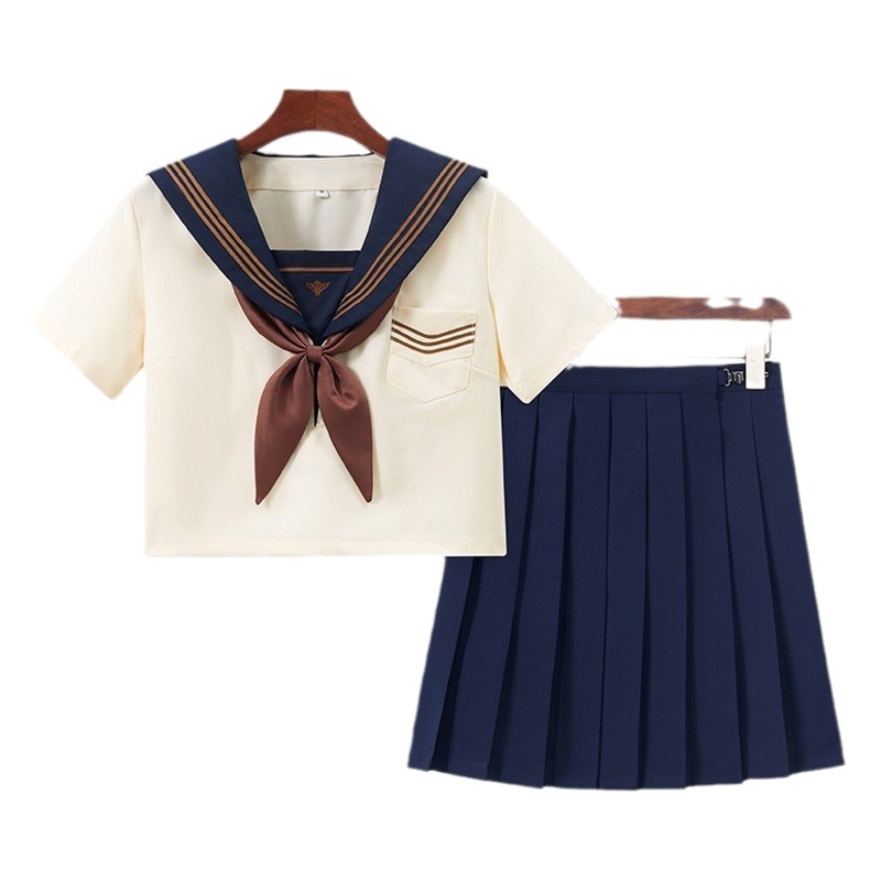 yellow three tea feather jk uniform sailor suit jk school supply sense jk suit jk skirt genuine