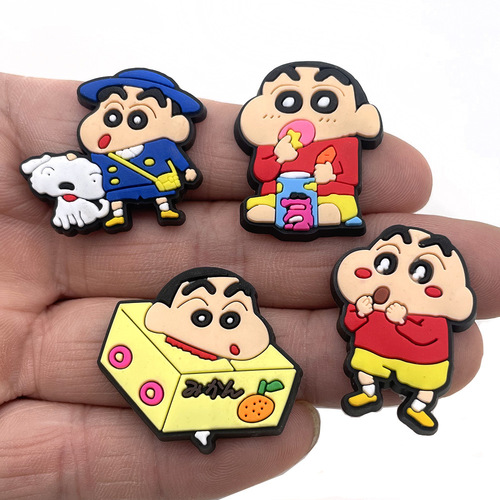 Crayon Shin-chan Shoe Flower New Animation Removable Croc Shoes Shoe Flower Shoe Buckle Accessories Garden Shoes Decorative Croc