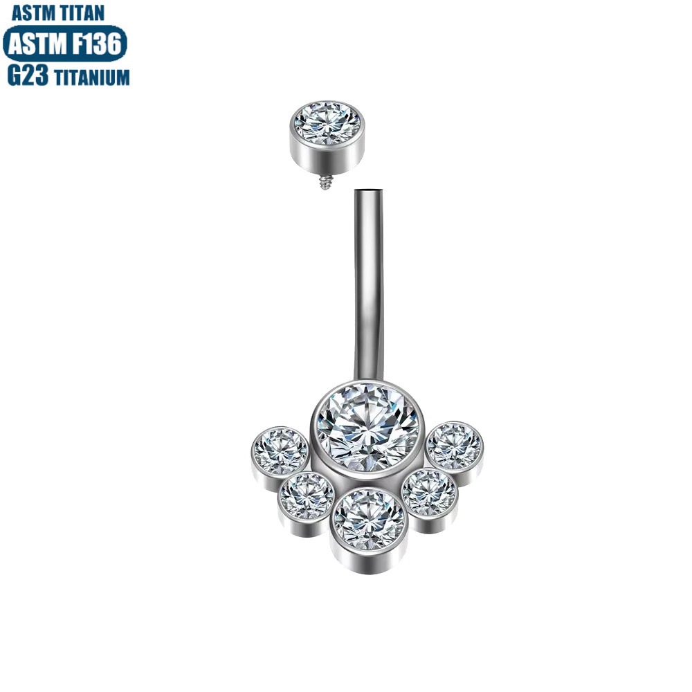Pointed titanium steel lip stud product view