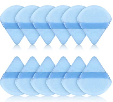 Suministro directo transfronterizo triángulo pequeño cuadrado redondo corazón melocotón polvo seco miel en polvo maquillaje multicolor material de pelo corto súper suave