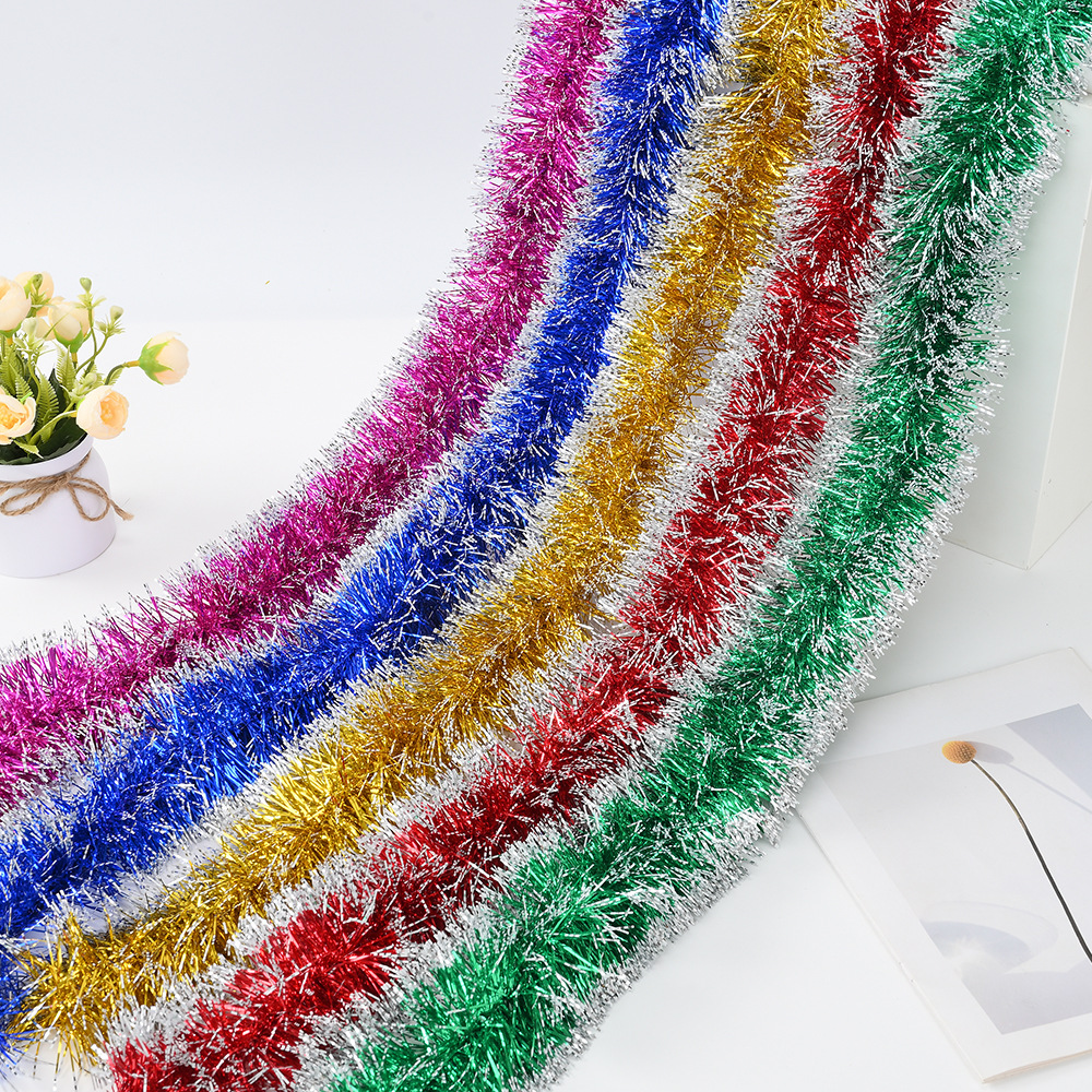 Transfronterizo de Navidad decoración de lana tira Garland cinta fiesta celebración jardín de infantes decoración tira de color 2 M