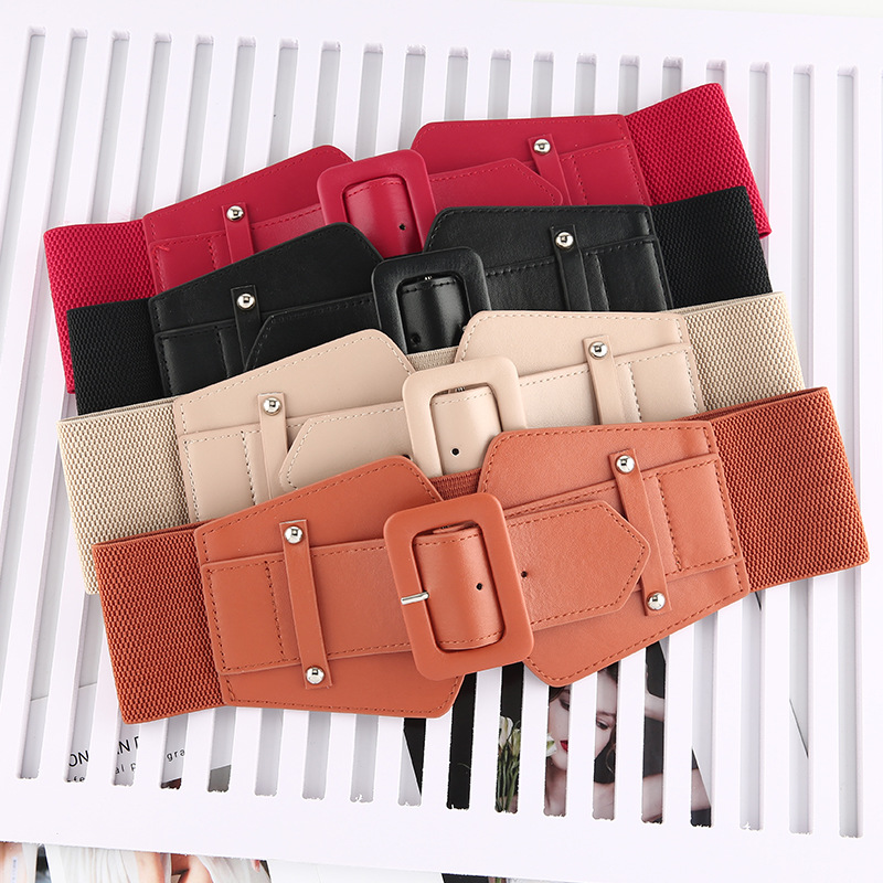 Fashion Solid Color Pu Leather Plastic Women's Corset Belts 1 Piece display picture 3