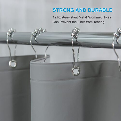 Gray peva shower curtain waterproof thickened bath hotel partition shower curtain wholesale bathroom punch-free curtain
