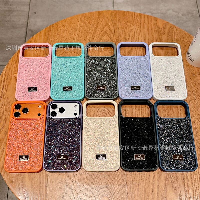 Light Luxury Rhinestone Protective Case Suitable for Iphone17Pro Max High-End Cross-Border Popular Apple 17 Mobile Phone Case