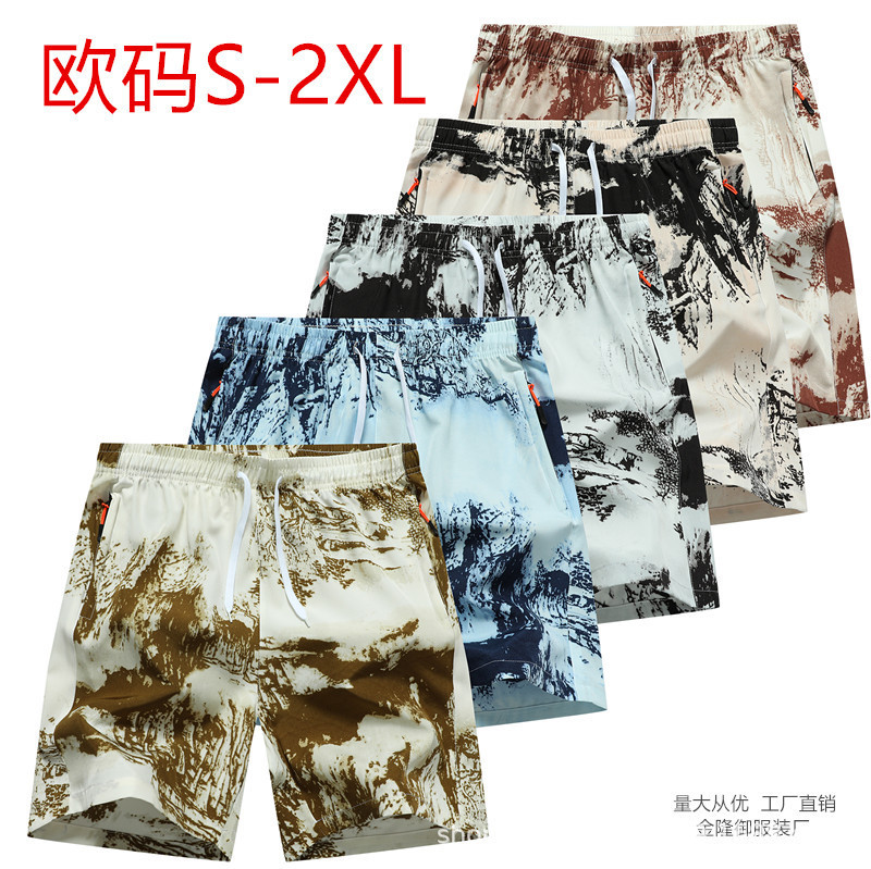 Cross-Border Men's Sports Shorts Casual Pants Men's Summer Outdoor Fitness Sportswear Foreign Trade Popular Quick-Drying Pants European Size