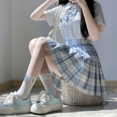 Jk制服オリジナル正規版ホワイトスーツスカート夏日系学院風長袖半身スカート女子クラス服JK