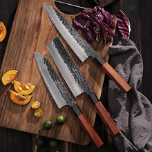 日式主厨刀9cr18mov牛刀分割杀鱼料理三德刀刀具套装批发复古风
