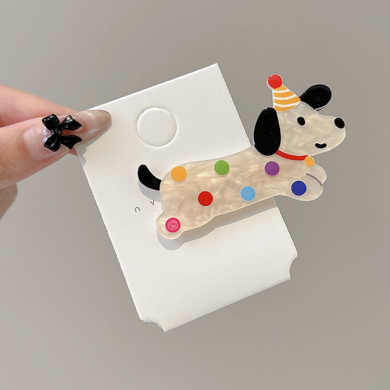 Caricatura encantadora fiesta cachorro gato clip de cabello de mujer lateral clip de banges clip de boca de pato clip de cabello para niños