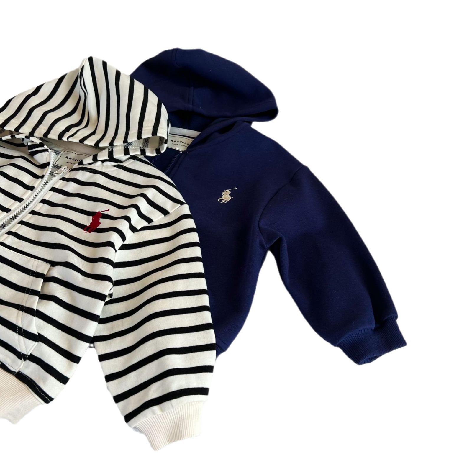 Primavera y otoño chaqueta de niños con chaqueta de cremallera con capuz para niños con rayas de color sólido de moda para niños