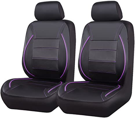 Universal Pu Leather Car Seat Cover with Single-Needle Arc Pull Strap, Leather Style, 5-Seater Car Seat Cover