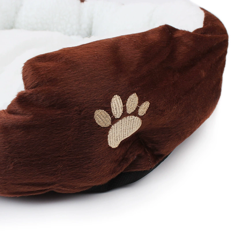 Dog Nest (Mascular) Small Cashmere Pet Bed, Cushion 45×40×11 cm, Warm Non-Slip Base