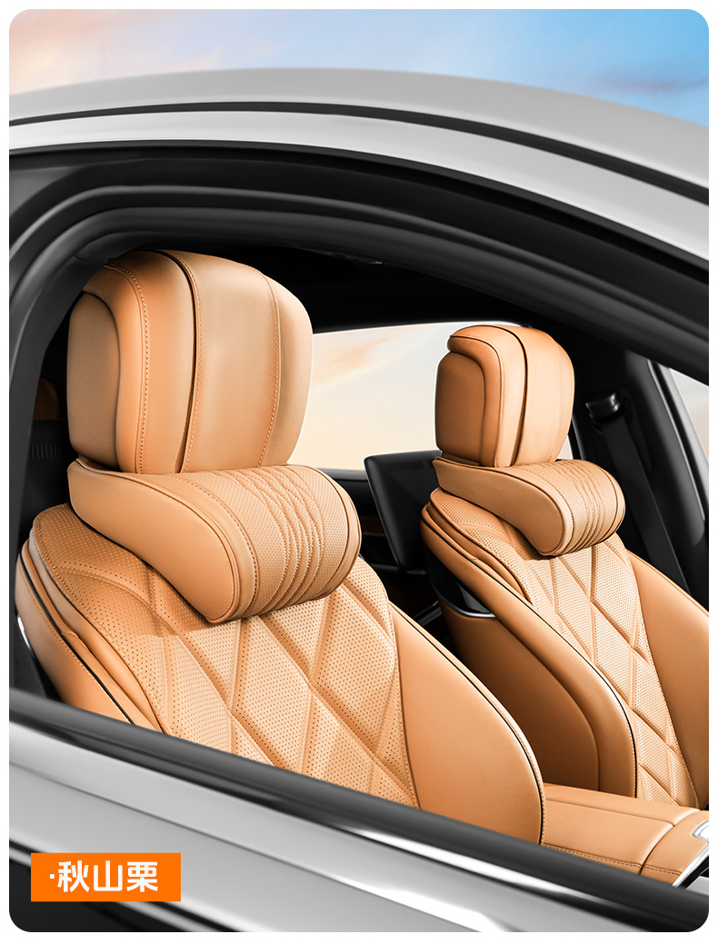 Cross-border best-selling car headrest and neck pillow, suitable for Maybach Napa memory foam car seat cushions