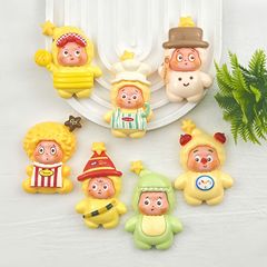 中号星星人卡通diy树脂配件手工发夹手机壳钥匙扣冰箱贴饰品材料