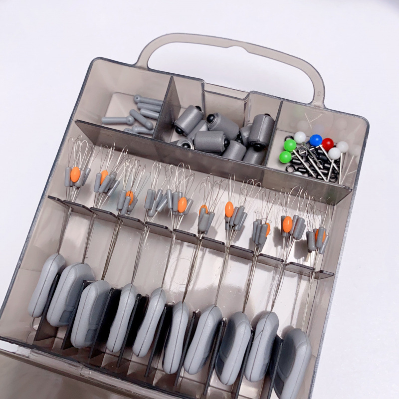 A Set of Gray Fighting Tackle Boxes That Can Hold 10 Sets of Fishing Lines, Suitable for Competitive Black Pit Fishing