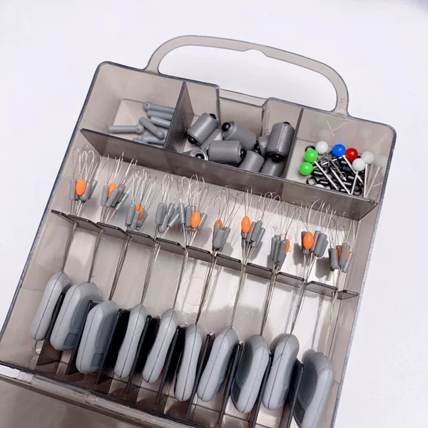 A Set of Gray Fighting Tackle Boxes That Can Hold 10 Sets of Fishing Lines, Suitable for Competitive Black Pit Fishing