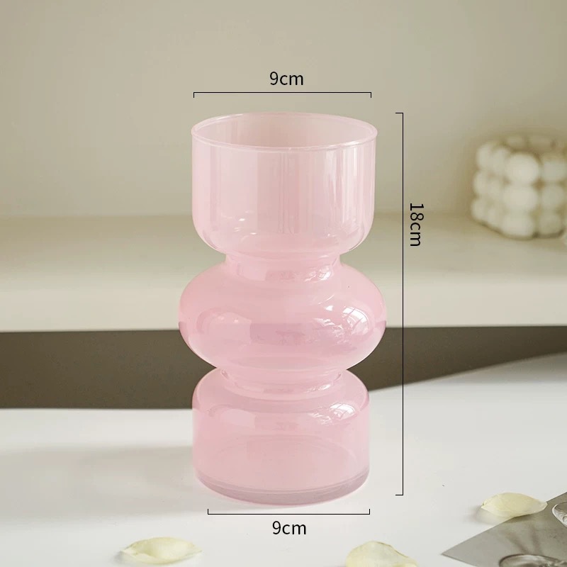 Florero de vidrio medieval francés ins Advanced Vintage Sala de estar Decoración Decoración Artesanía Arreglos Florales