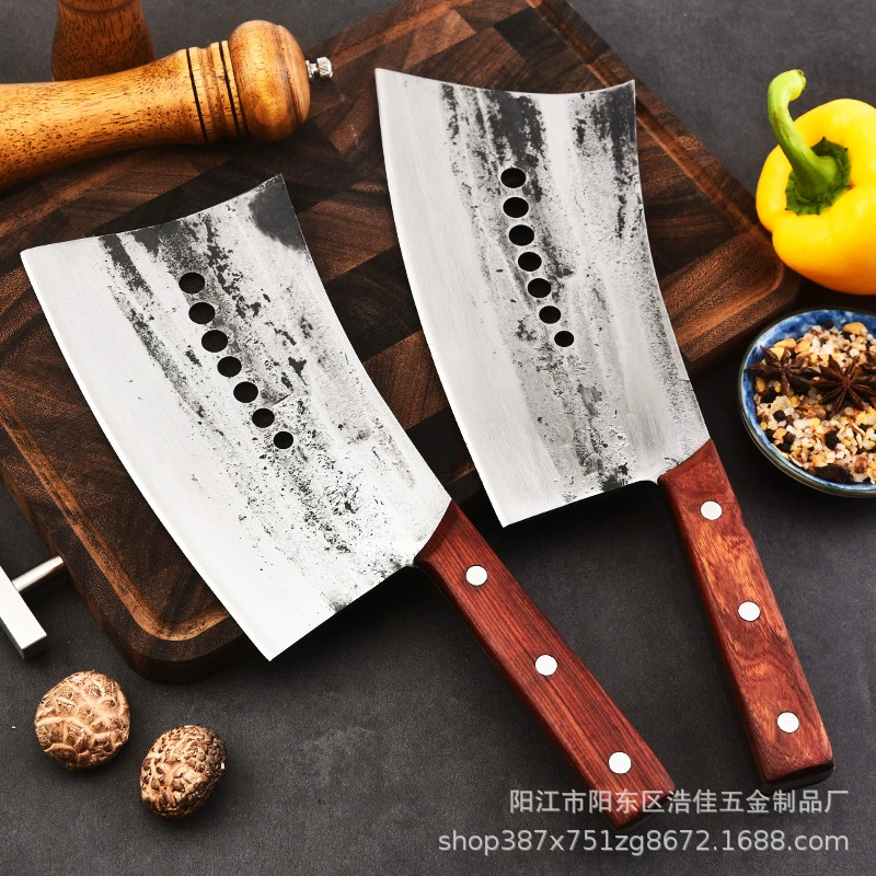 [重型斩骨刀弹簧钢老式手工锻打七星砍骨刀屠夫专业剁大骨头筒骨刀]