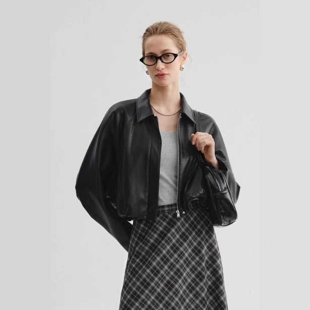 M* Lemon Women's Cloud-Like Pu Leather/Modern High-End Leather Jacket Short Style Shopping Mall Same Style 25 New Style 5g8210651