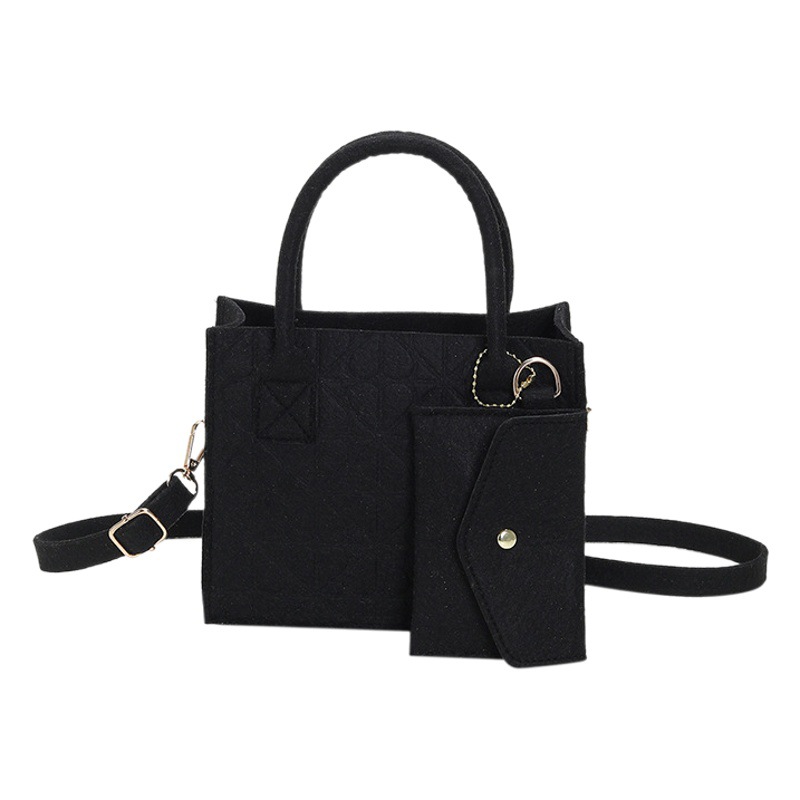 Moda de gran capacidad bolso de las mujeres de estilo coreano simple sangría sentía bolso ligero de dos piezas al por mayor