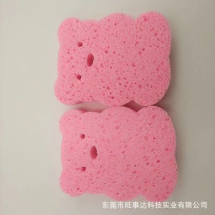 Tiktok hot cartoon bath and Bath wood pulp cotton baby special pva color super absorbent skin-friendly wood pulp Cotton