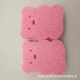 抖音卡通沐浴搓澡木浆棉 婴儿pva彩色超吸水亲肤木浆棉