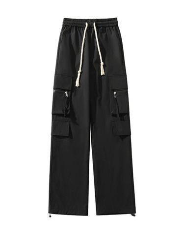 Khaki color men's summer American street climbing pants, spring and autumn fashion, Japanese retro ankle-length work pants