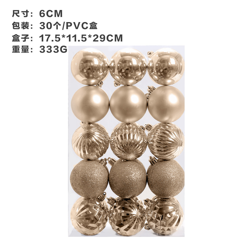 Nuevas decoraciones navideñas transfronterizas 6/30 bolas de Navidad de plástico de forma especial traje colgantes de árboles de Navidad