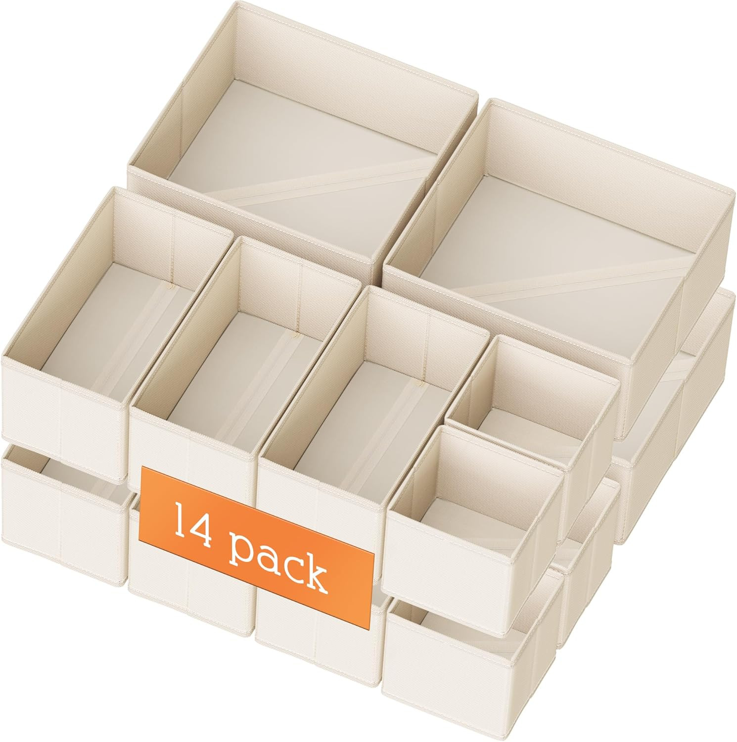 Clothes and Socks Storage Household Folding Fabric Compartment Storage Box Drawer Underwear Underwear Partition Organizer Box Cross-Border