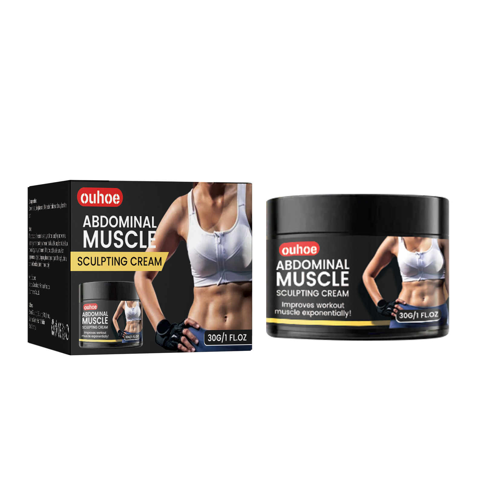 OUHOE Crema Rassoda le linee muscolari e rafforza la linea del gilet Esercizio fitness modellante addominale_voghion.com