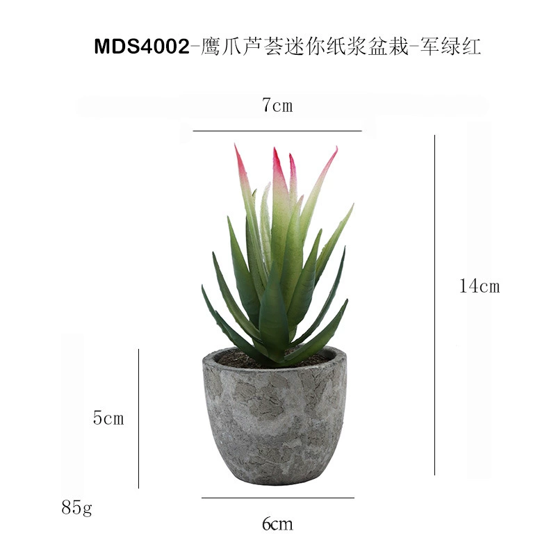 Мини-горшочное искусственное суккулент(multisani) в мини-горшочке в стиле бетон, assorted styles